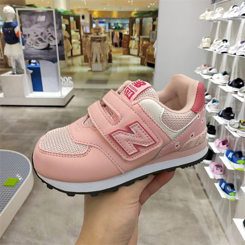 Nike nb574 kids’ running shoes – official nike children’s shoes – velcro athletic shoes for boys and girls – big kids and teens